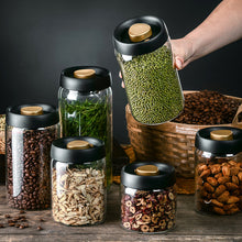 将图片加载到图库查看器，Vacuum Pumping Coffee Nut Glass Storage Jar
