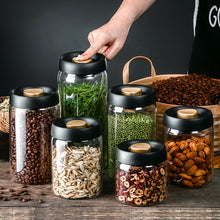 将图片加载到图库查看器，Vacuum Pumping Coffee Nut Glass Storage Jar
