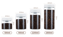 将图片加载到图库查看器，Vacuum Pumping Coffee Nut Glass Storage Jar
