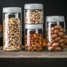 将图片加载到图库查看器，Vacuum Pumping Coffee Nut Glass Storage Jar
